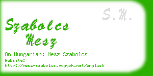 szabolcs mesz business card